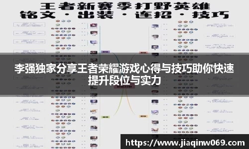 李强独家分享王者荣耀游戏心得与技巧助你快速提升段位与实力